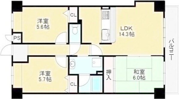 ル・アン緑地の物件間取画像